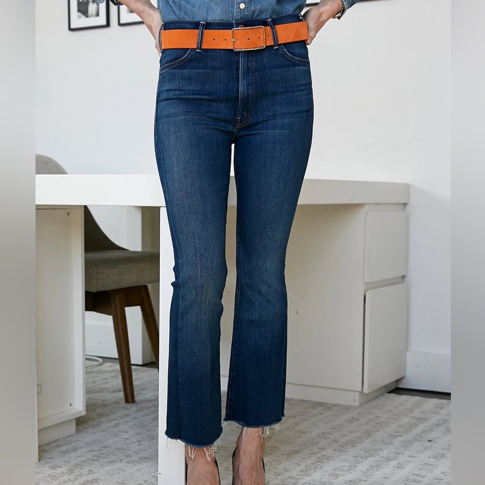 Mother Hustler Ankle Fray Jeans